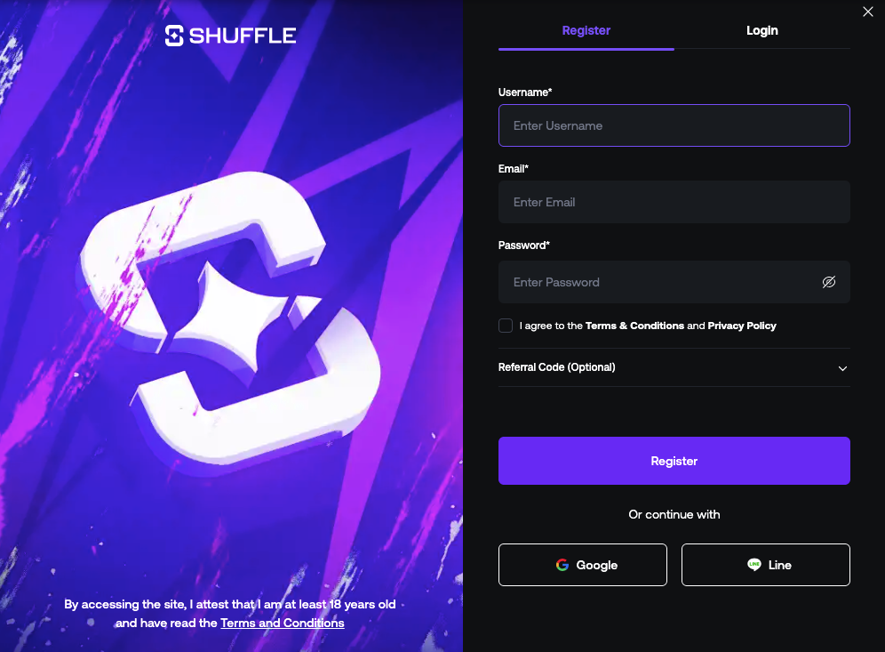 Shuffle Registration Guide